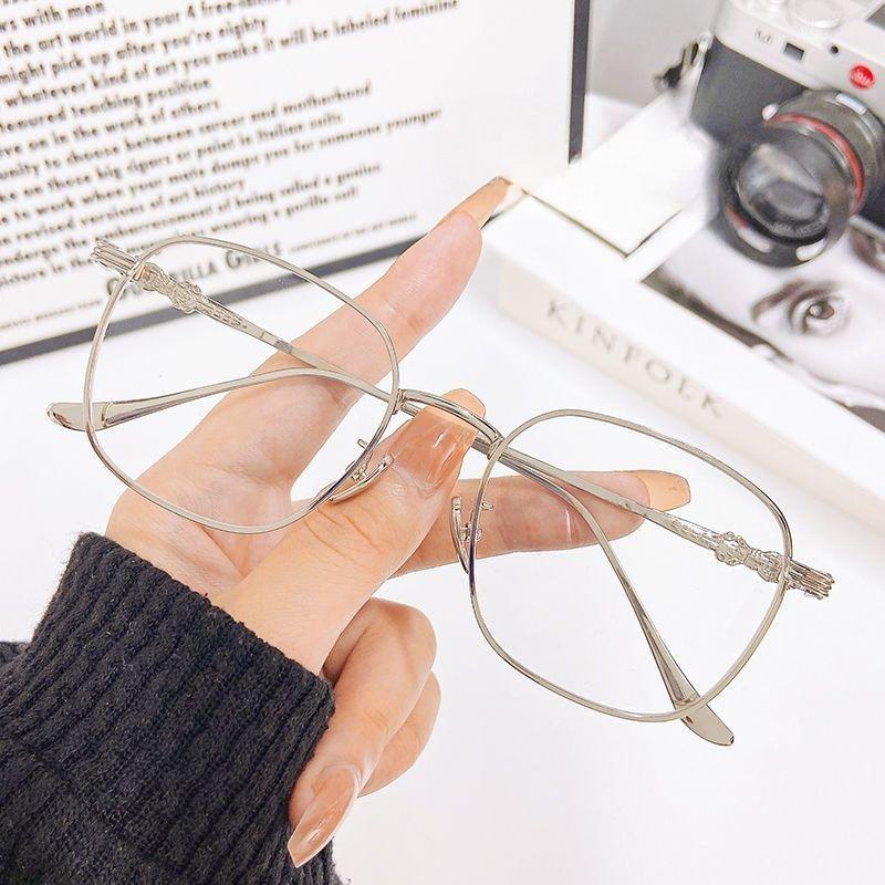 INS Mode Runde Anti-Strahlung Metallrahmen Brille Damen/Herren Brille