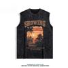 Heren Geprint Mouwloos T-shirt Heren Tide Zomer Losse Modellen Trend Ins Eenvoudig Geprint Onderhemd Tops