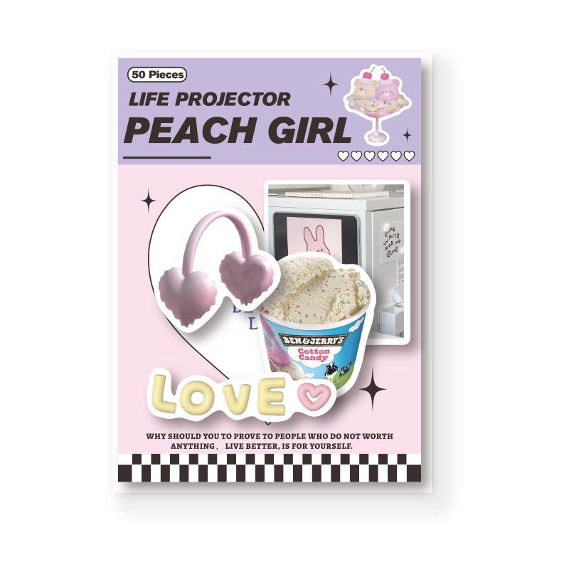 Jilü Yù Jiàn Eslite Life Projektor Serie - Koreanischer Stil DIY Journaling Sticker-Pack (50 Stück)