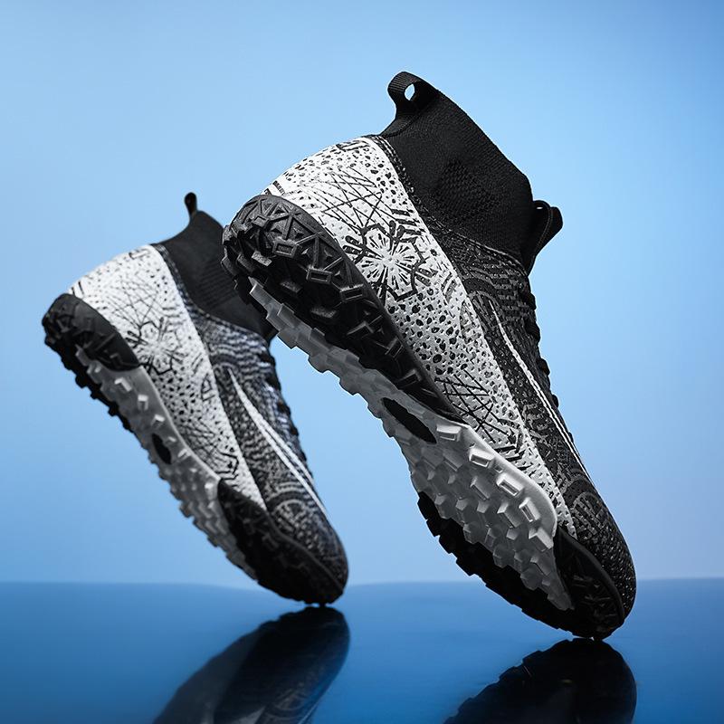 Men's Breathable Light Wear-resistant Training Non-slip Professional Adult Women's Football Shoes Competition Breathable High-top New Models