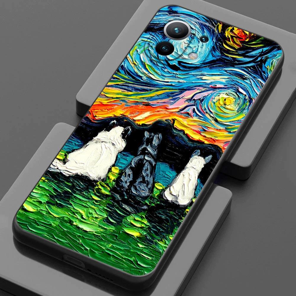 

Cat Van Gogh Starry Night For Xiaomi 15T 11T 12T 13T 14T Pro 15 Phone Case Mi POCO X7 X8 M7 F7 Pro F8 Ulra F5 F6 M6 X5 X6 Cover Xiaomi 15T 5G