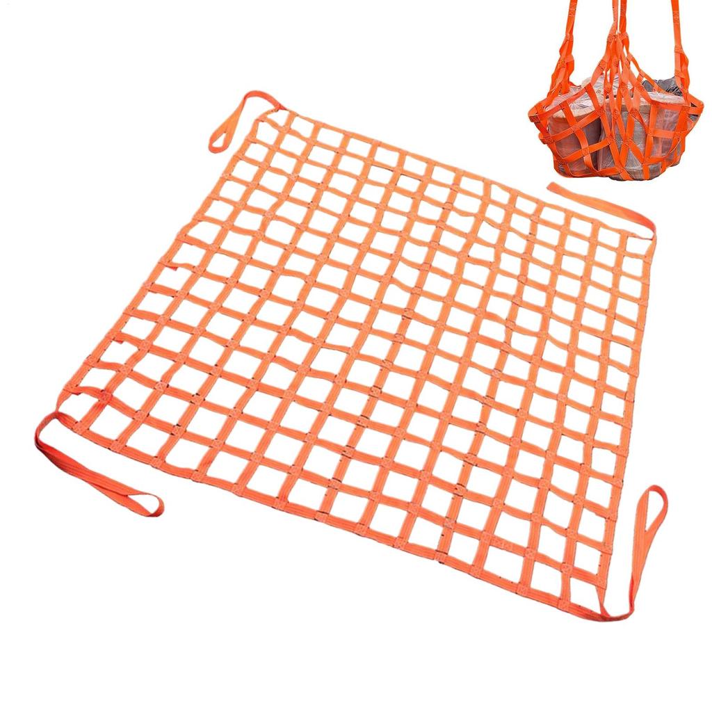 Cargo Lifting Net Sling Hoisting Net Resistance for Heavy Objects Construction Moving Towing Hoisting Work Load Capacity 661Lbs