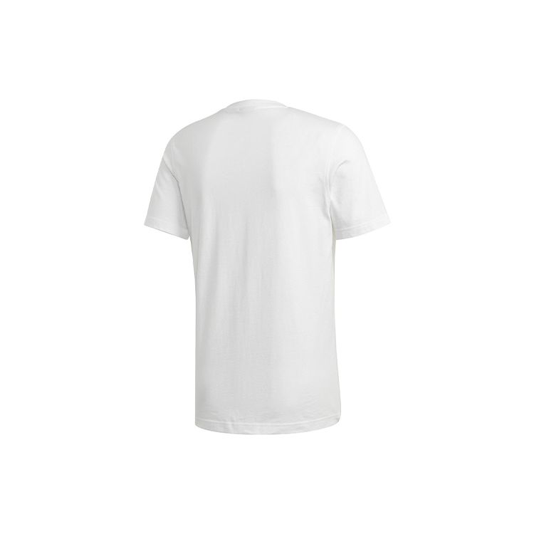 Adidas Originals Trefoil Logo Print Sports Short Sleeve T-Shirt Men Tops White FK1349