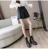 Women's 2023 Autumn/Winter PU Leather A-Line Shorts, High Waist, Loose Fit, Casual Slim Boot Style