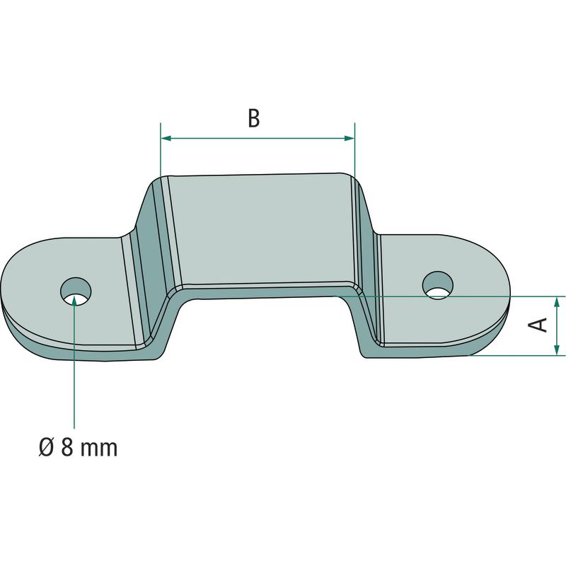 Trailer post stanchion mount 13 x 40