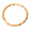 Flat Round Shape Bag Purse Handle Practical Bamboo Bag Handle DIY Handle Replacements for Handmade Beach-Bag Purse Bag