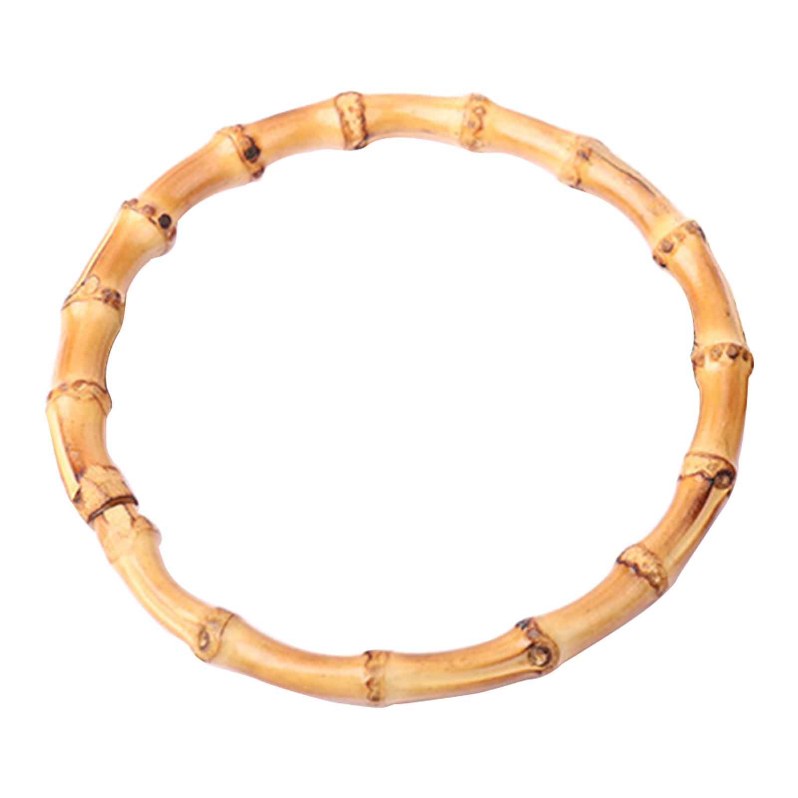 

Плоская круглая форма Сумка Кошелек Ручка Практичная бамбуковая ручка для сумки Ручки для DIY Замена для самодельной пляжной сумки, сумки-кошелька D2