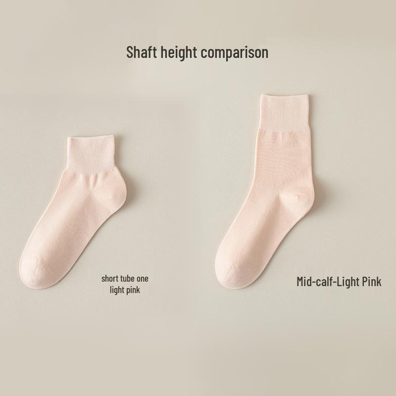 

Zhuji Women s Antibacterial Mid-Calf Summer Socks - Breathable, Non-Binding, Early Autumn Style Short