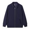 Mens Heavyweight 420g Fleece-Lined Cotton Blend Zip-Up Hoodless Sweatshirt Japanese Retro Style Oversized Fit Winter