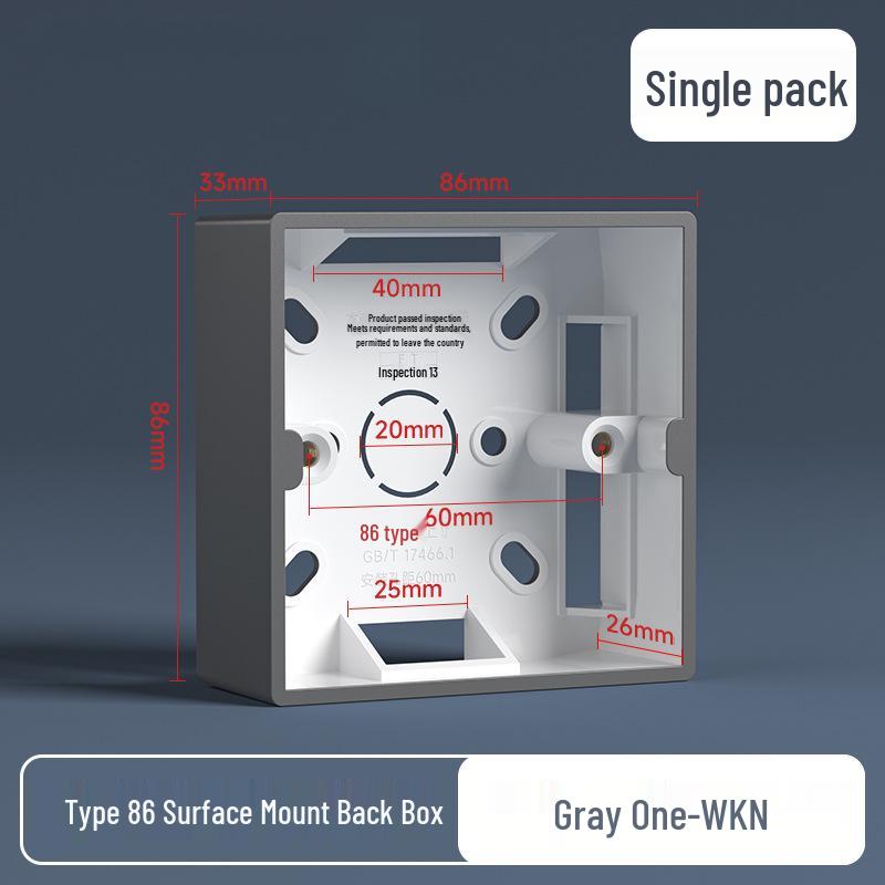 Gold Type 86 Surface/Concealed Mount Socket Box for Wall Wiring