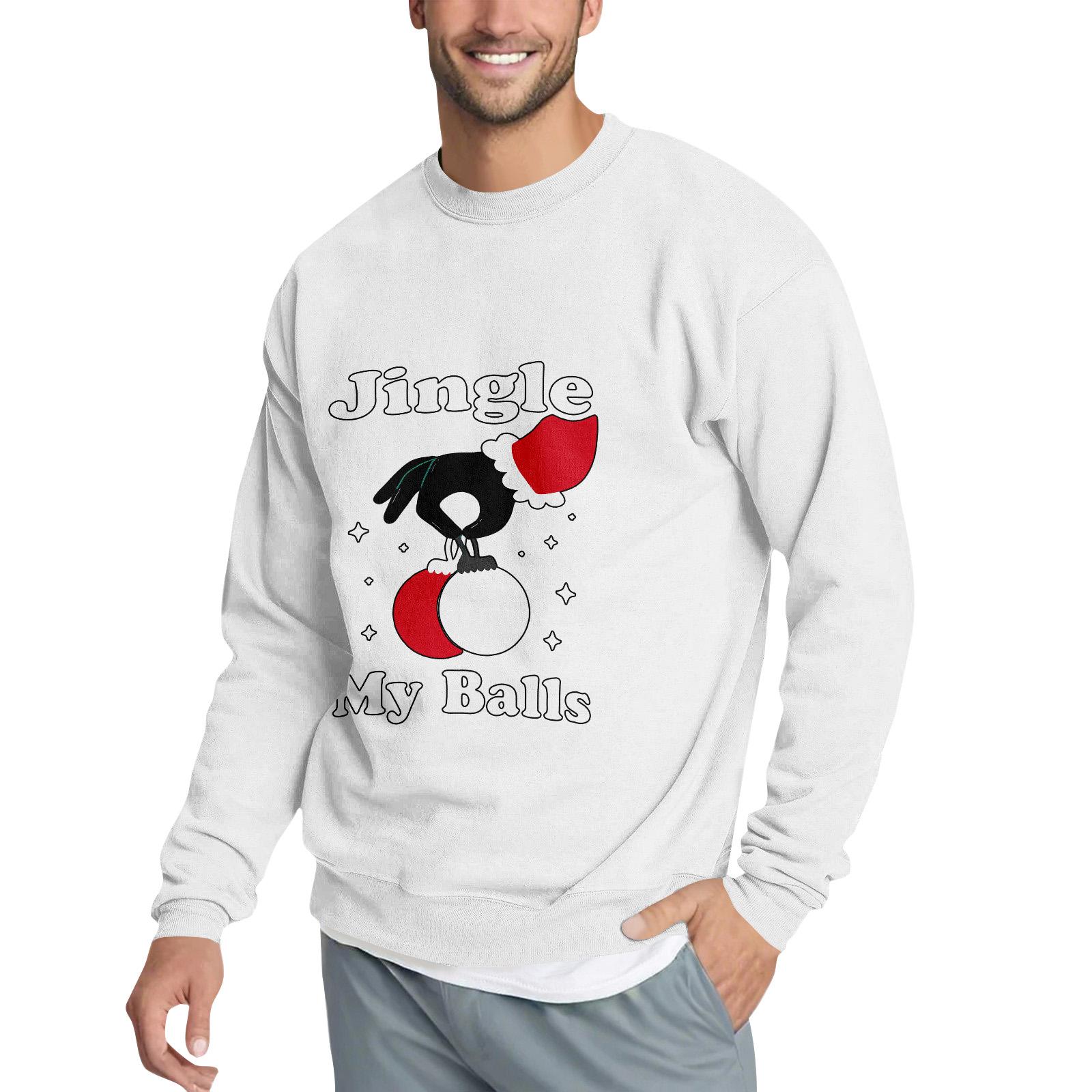 Свободное мужское худи с рождественским принтом XL 1850₽