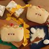 Pet Toy Simulated Toast Shape Bite-Resistant Plush Chew Toy with Built-in Sound Paper Relieves Boredom Simulation Modeling Teeth Cleaning