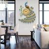 European Style Silent Wall Clock Metal Dial for Hotel Dining Room Decoration