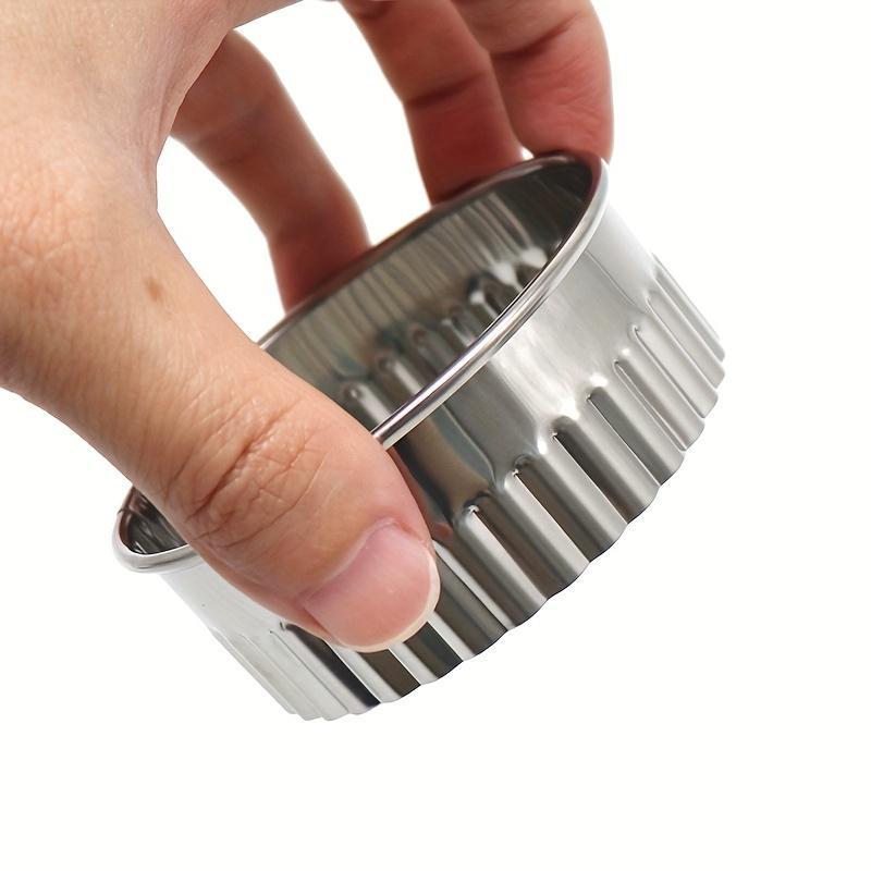 12pcs Stainless Steel Cookie , Biscuit Cutter Set , Fluted Edge, Assorted Sizes for Perfect Pastries, Donuts