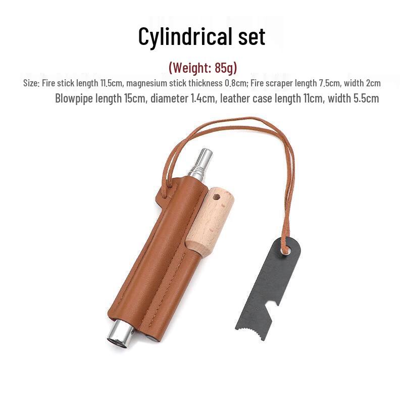 Набор: Выдвижная трубка для раздувания огня и огниво для розжига