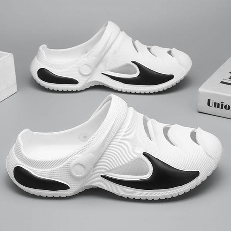 Cave Shoes Men's Summer Outer Wear Beach Anti-slip Slippers Thick Bottom Super Soft Wrapped Toe Sandals Dual Purpose