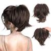 Synthetischer Krallenclip für kurze Haare, Haarknoten, Synthetische Haarteile für Frauen, Kurzer Haarknoten, Flauschige Synthetische Elastische Haargummis, Haarteil für Frauen, Mädchen