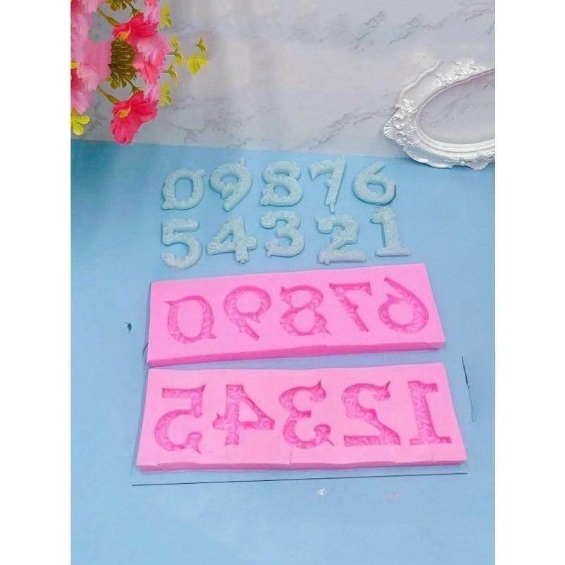 1 Set 0-9 Number Shaped Silicone Molds, Minimalist & Practical Multifunctional