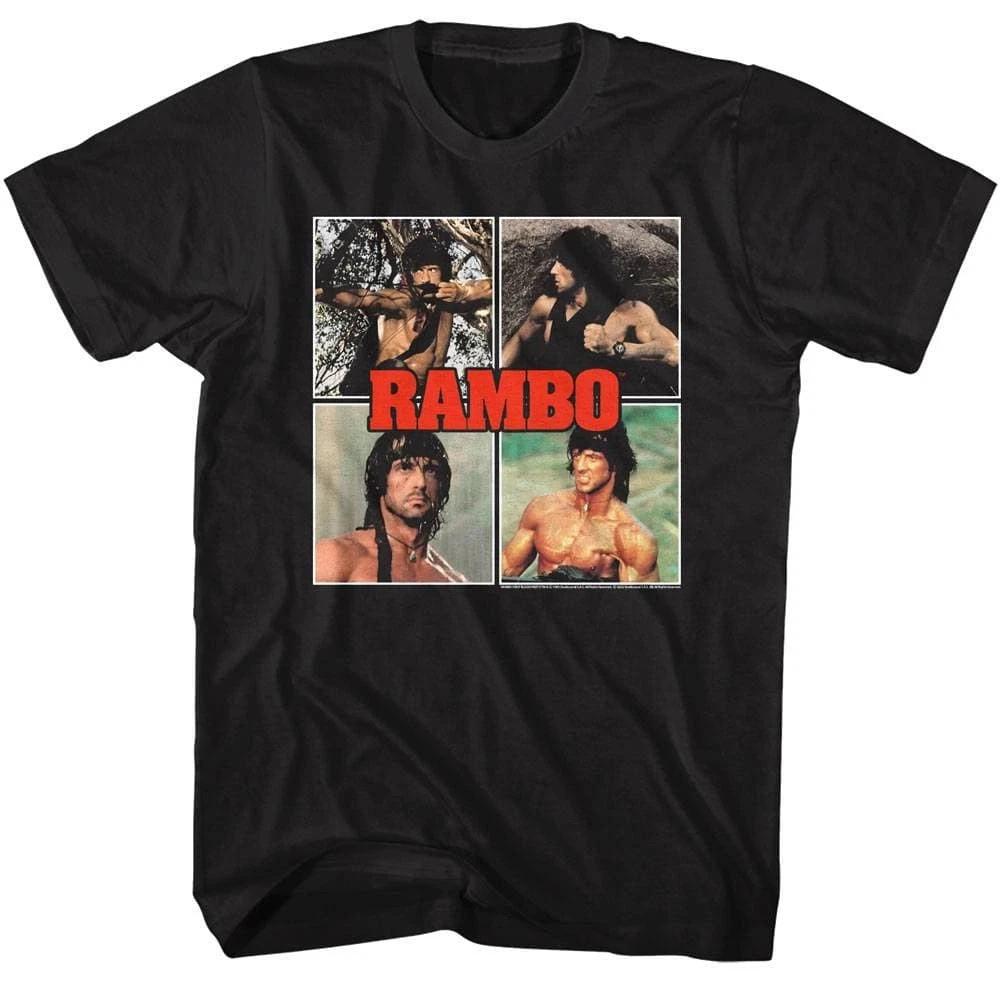 Rambo Many Moods of John Men s T Shirt 4XL