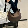 New Leather Large Bag Temperament Handbag, Single Shoulder Diagonal Cross Handbag, Women's High-end Sense, Top Layer Cowhide Women's Bag