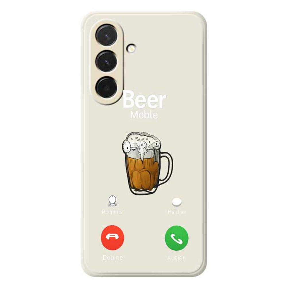 For Samsung Galaxy A36 5G Case Beer Pattern Printing Straight Edge TPU Phone Back Cover