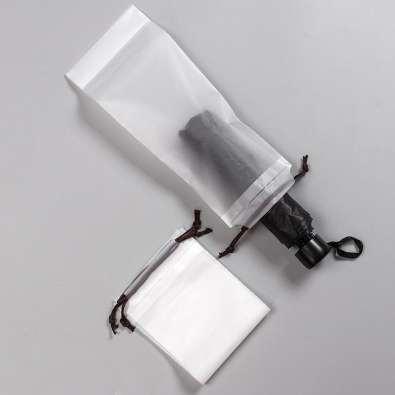 Umbrella Storage Bag Waterproof Pull Rope Bag Plastic Bag Go Out Storage Car Bundle Mouth Wet Umbrella Bag Translucent Bag