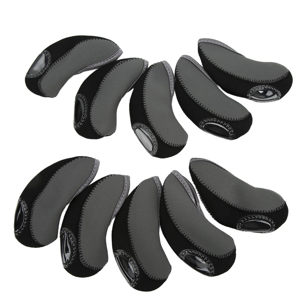 10PcsSet Iron Club Head Cover Set Golf Iron Club Headcover Golf Rod Head Protective Cover