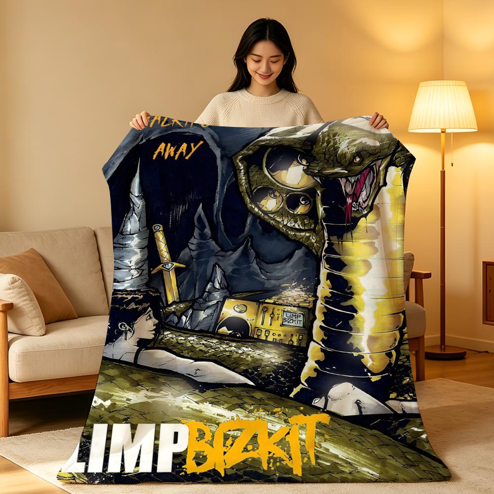 Band L-Limp B-Bizkit Throw High-Density Short Plush Blanket Soft Skin-Friendly for Sofa Nap Air-Conditioned Room