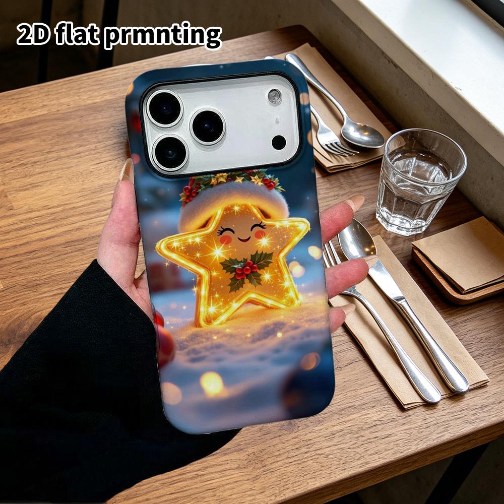 Phone Case: 2D Flat Samsung Galaxy A34 A35 M05 M06 S20 S22 S21 FE Plus 5G Protective Case, Christmas Stars, Perfect Holiday Gift for Christmas and Hal
