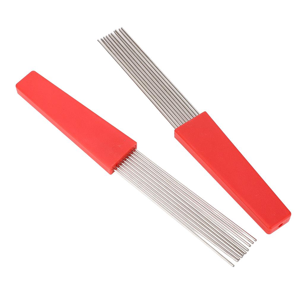 2PCS Guiro Scraper Brush Ergonomic Design Plastic and Stainless Steel Latin Percussion Comb Style Scraper Brush