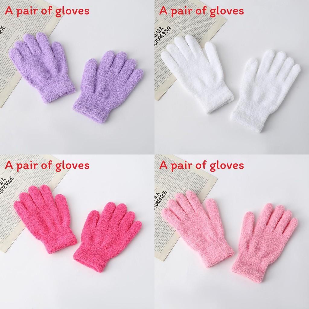 Simple Solid Color Adult And Children Winter Warm And Windproof Plush Gloves For Winter Outdoor Activities