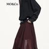 MO&Co. 2025 Autumn Sheer Chiffon A-line Long Skirt