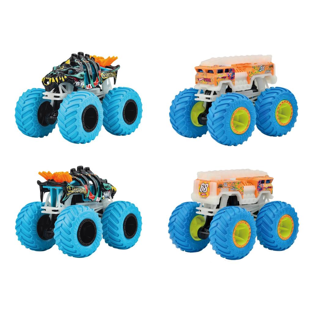 Hot Wheels Monster Truck Vehicle Mini Ages Light-Up Assortment, Toys, Cars, 6-Car Box, 3+, Multi-Purpose, JFX08-986E