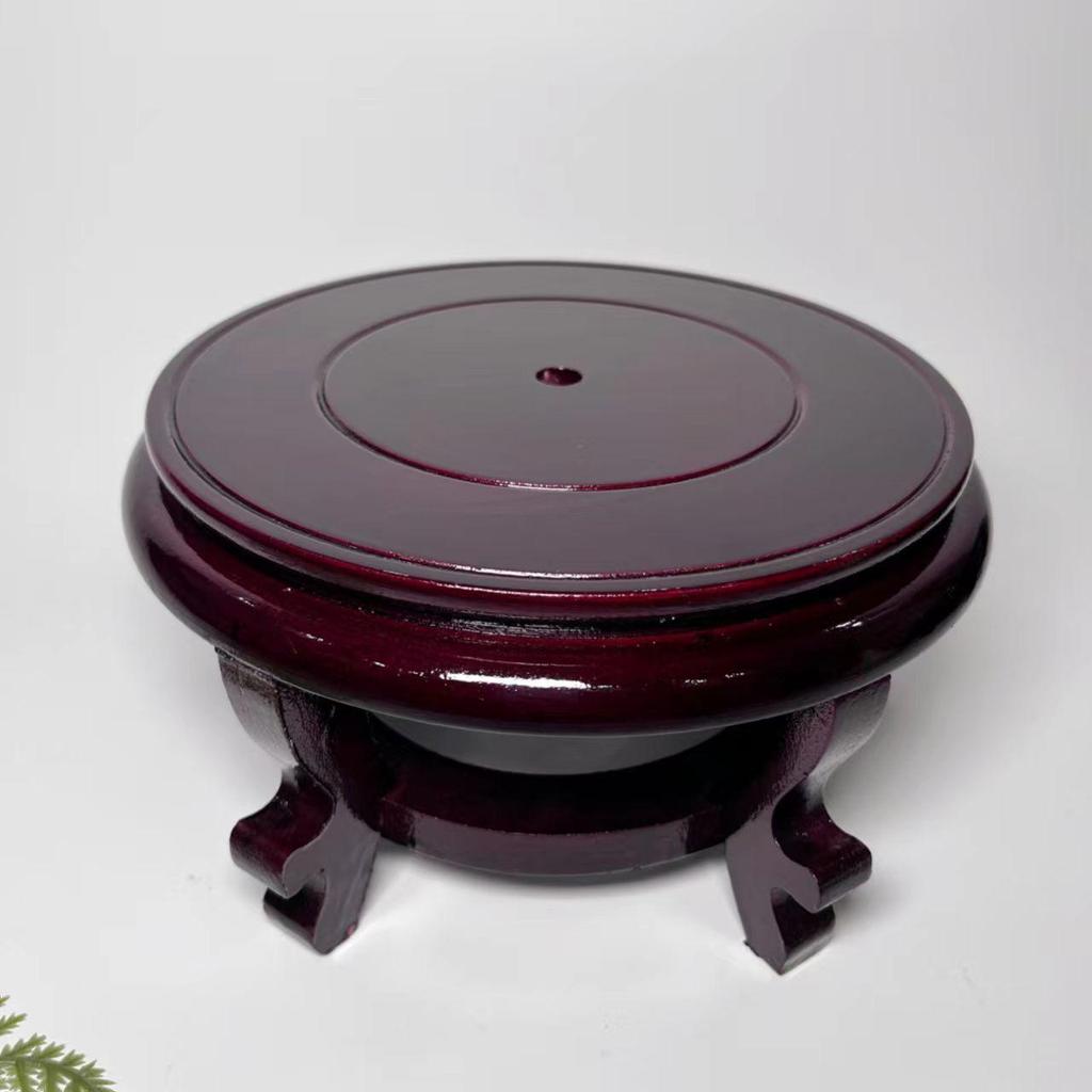 Okrągła Podstawa z Litego Drewna na Wysokich Nóżkach do Doniczek, Waz, Akwariów, Garnków na Wino i Wystroju Wnętrz.