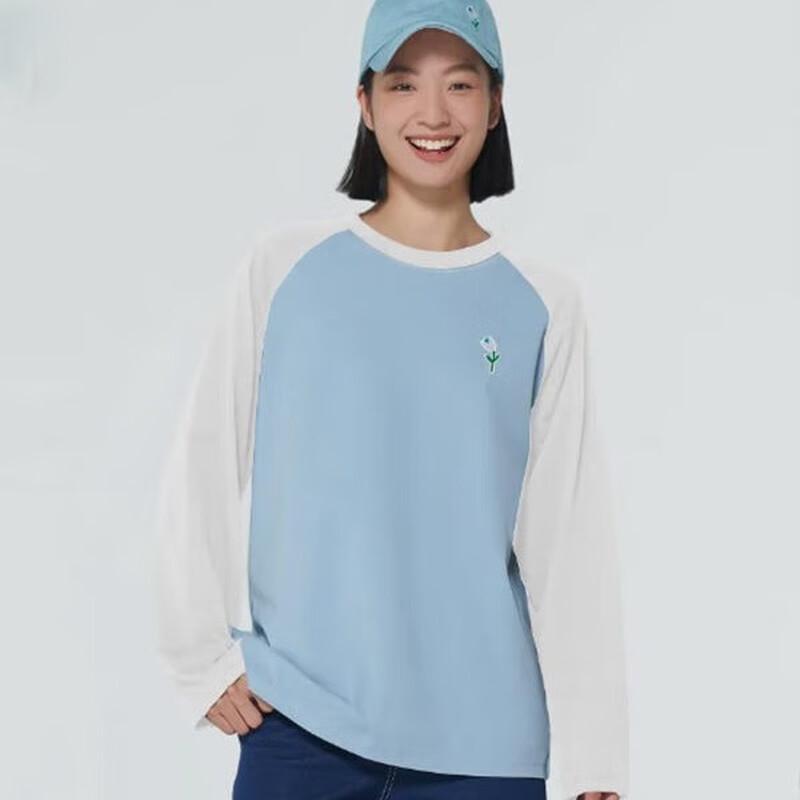 Color Block Raglan Long Sleeve T-Shirt S