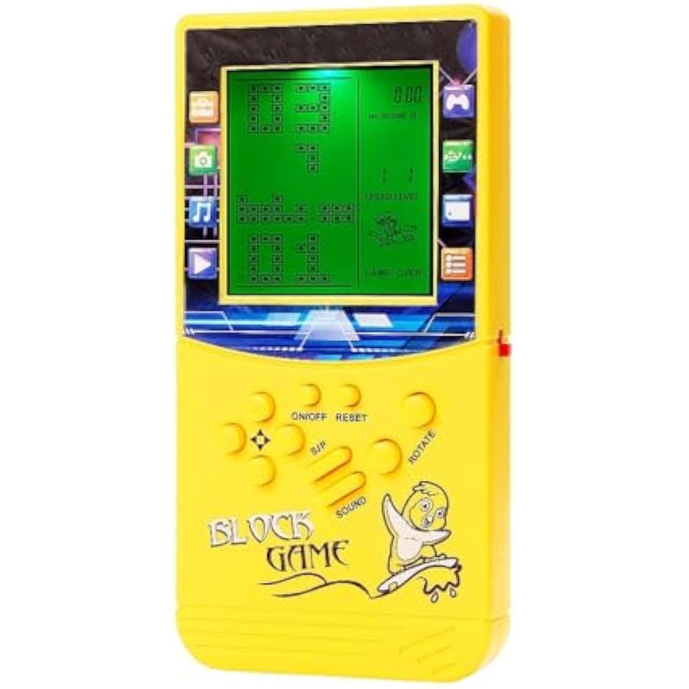 CZT Green Backlight Large Screen Tetris Game Machine Built-in Ink Chic Nostalgic Puzzle 999-in-1 ...
