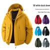 2025 Winter Waterproof Down Jacket: Unisex Outdoor Travel Cold Protection Hooded Outerwear