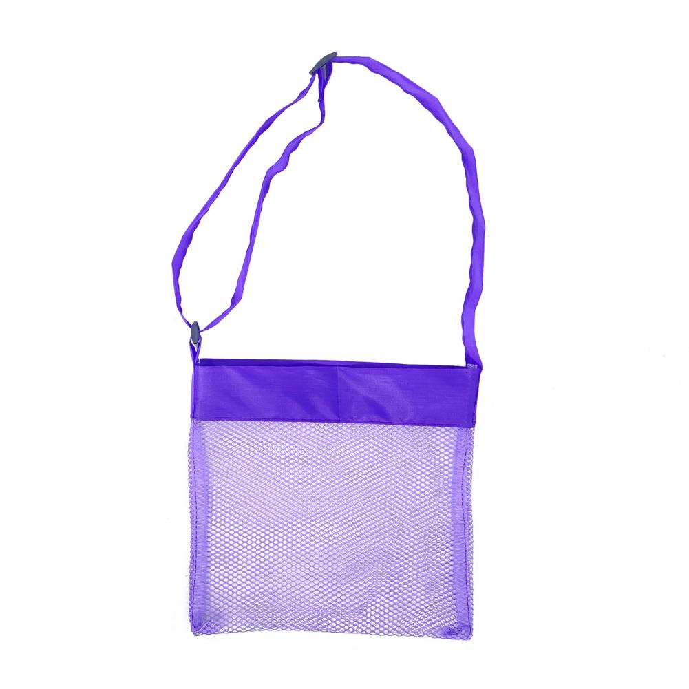 

Простора пляжна сумка-тоут Дихаюча сітчаста пляжна сумка для дітей Збирання черепашок Зберігання пісочних іграшок Розваги на відкритому повітрі з регульованою для хлопчиків фіолетовий