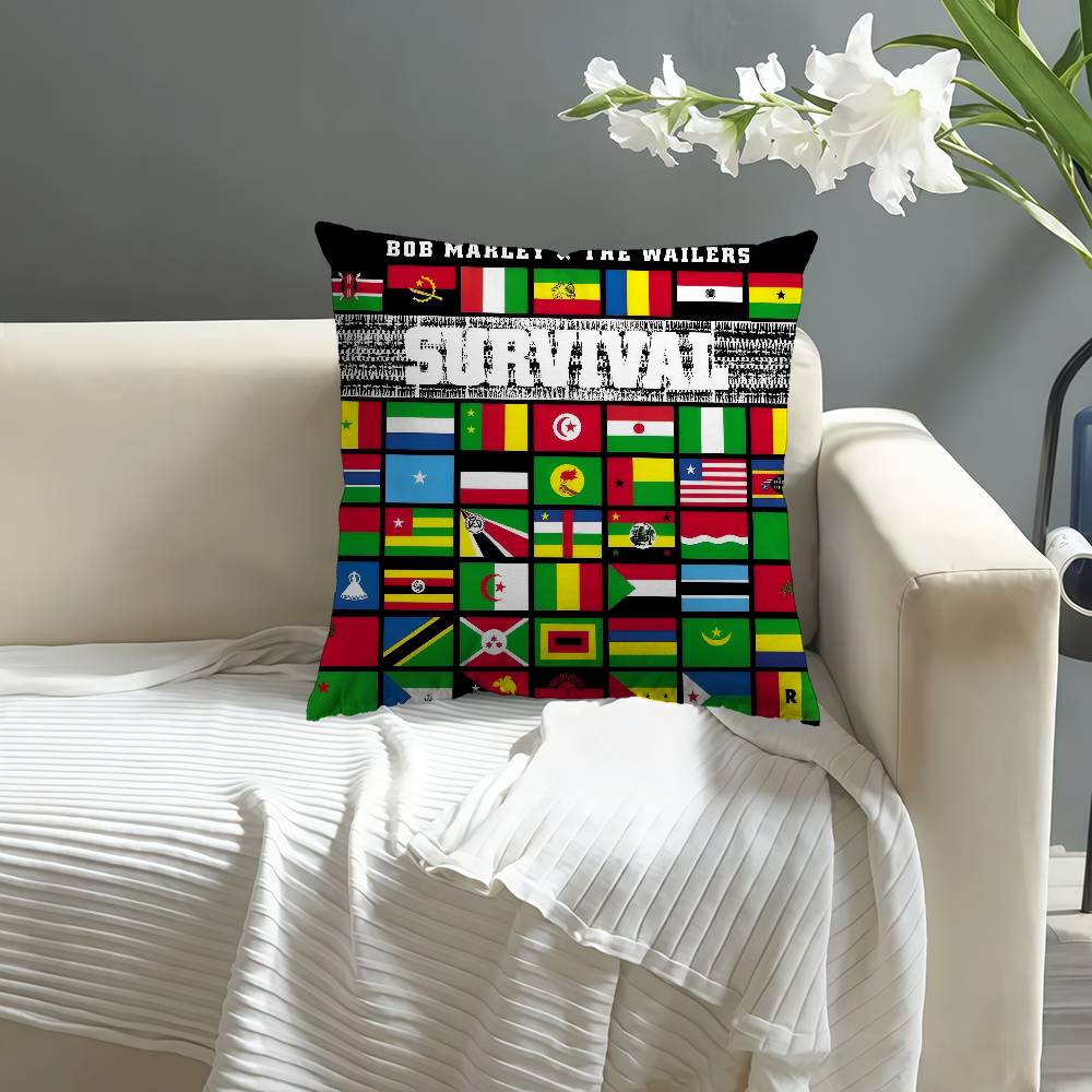 Classic Bobs Marley & T-The Wailers Cushion Cover Decorative Pillow Sofa Home Decor Case Pillow Cases