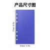 A6  Blue Binder Pockets Binder Folders for Notebook Divider Page Waterproof PVC Leaf Document Filing Bag