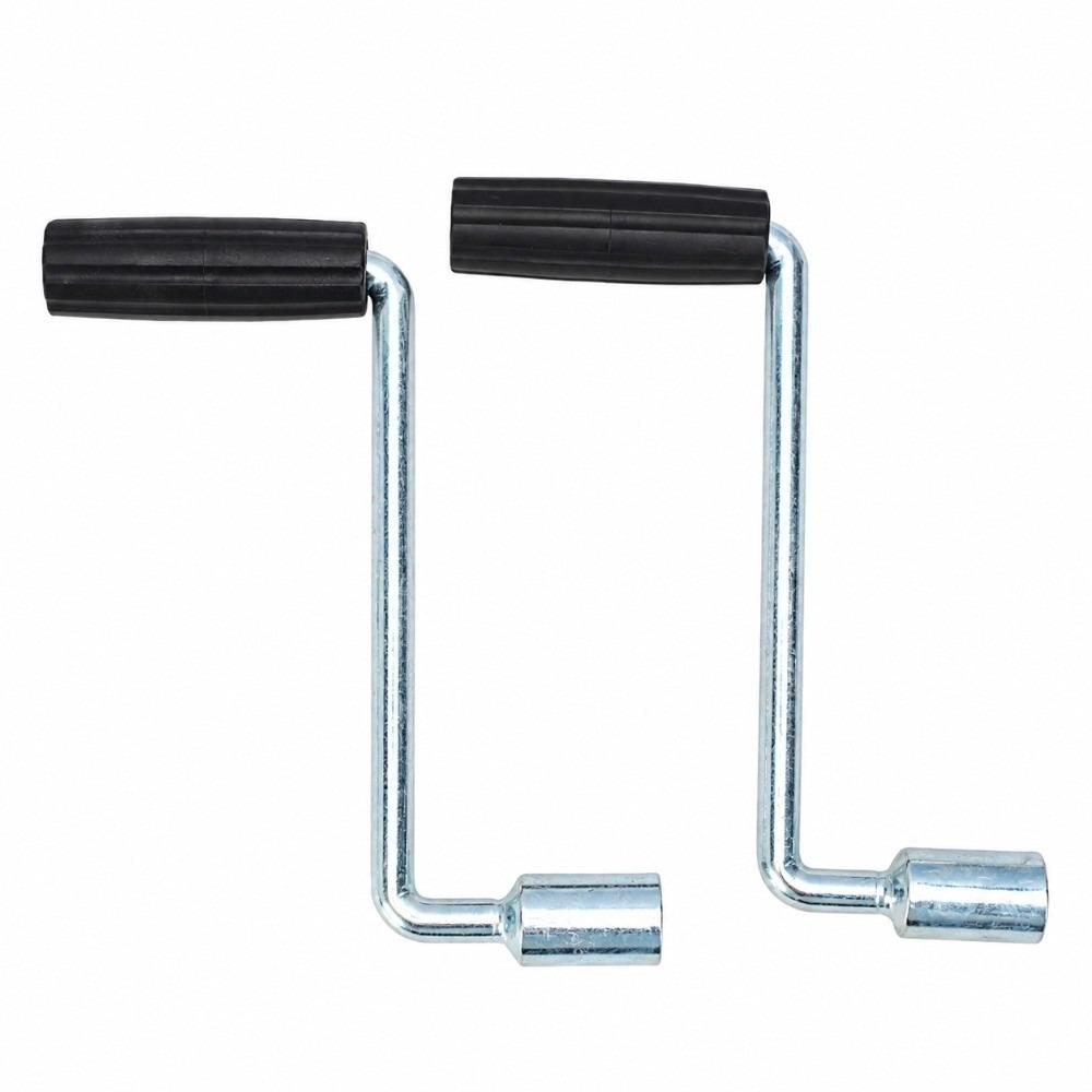 2PCS 19mm Socket Camper Crank Handle 220mm Length RV Stabilizer Crank For Trailer Jack