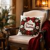 Skin-friendly Xmas Pillowcase 45cm 17in Cushion Cover 3D Illusion Christmas Pillow Covers  Bedroom