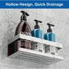 Stainless Steel Bathroom Shelves Self Adhesive Shower Caddy Organizer Storage Rack Bathroom Kitchen Shelf Waterproof Space Saver