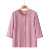Women's Loose Fit 3/4 Sleeve Blouse for Mid-Aged & Elderly