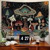 Eye  Mushroom Tapestry Background Cloth Hanging Cloth Bedroom Bedside Decorative Wall Cloth Rental Dormitory Tapestry