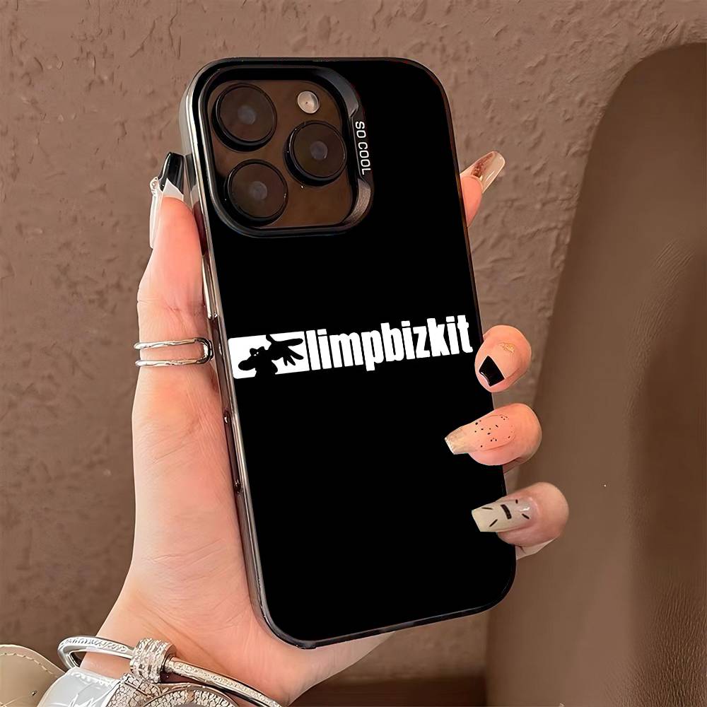 L-Limp Bizkit Hold On Band Phone Case for iPhone 17 17Air 16 15 14 13 12 11 Pro Max Plus Colorful Silver