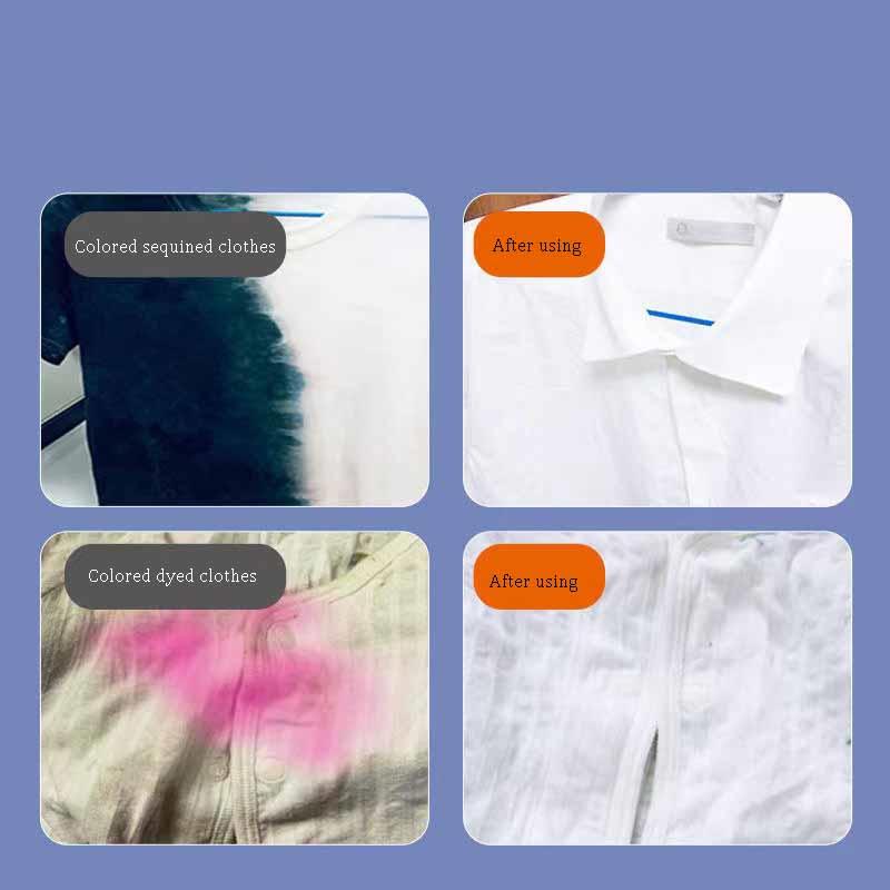 Wybiel i Przywróć Dodatek do Prania Odplamiacz, Wzmacniacz Wybielania, Eliminator Żółknięcia, Odświeżacz Tkanin do Białych Ubrań Użytek Domowy Proszek Wybielający