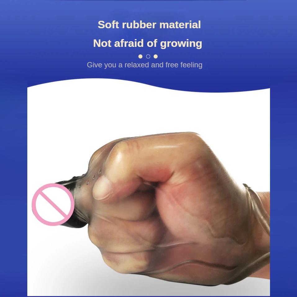 MELEON Realistic Penis Extension Cock Sleeve Reusable Silicone Penis Enlarger Delay Condoms For Adult Men Dildo Enhancer Sex Toys