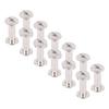 100 Sets Rivet and Screw Stainless Steel M2.5 Flat Round Head Rivet Stud Fastener Set for Leather Crafts Decoration