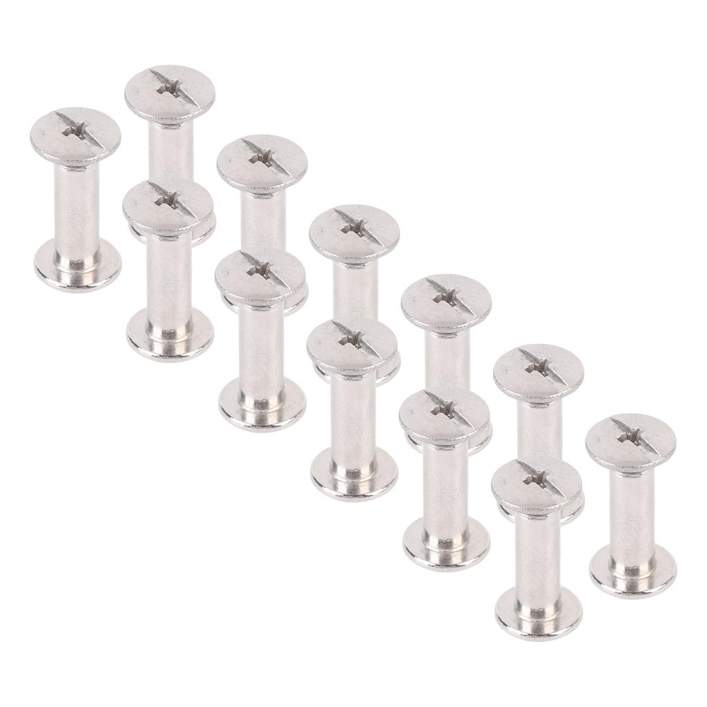 100 Sets Rivet and Screw Stainless Steel M2.5 Flat Round Head Rivet Stud Fastener Set for Leather Crafts Decoration